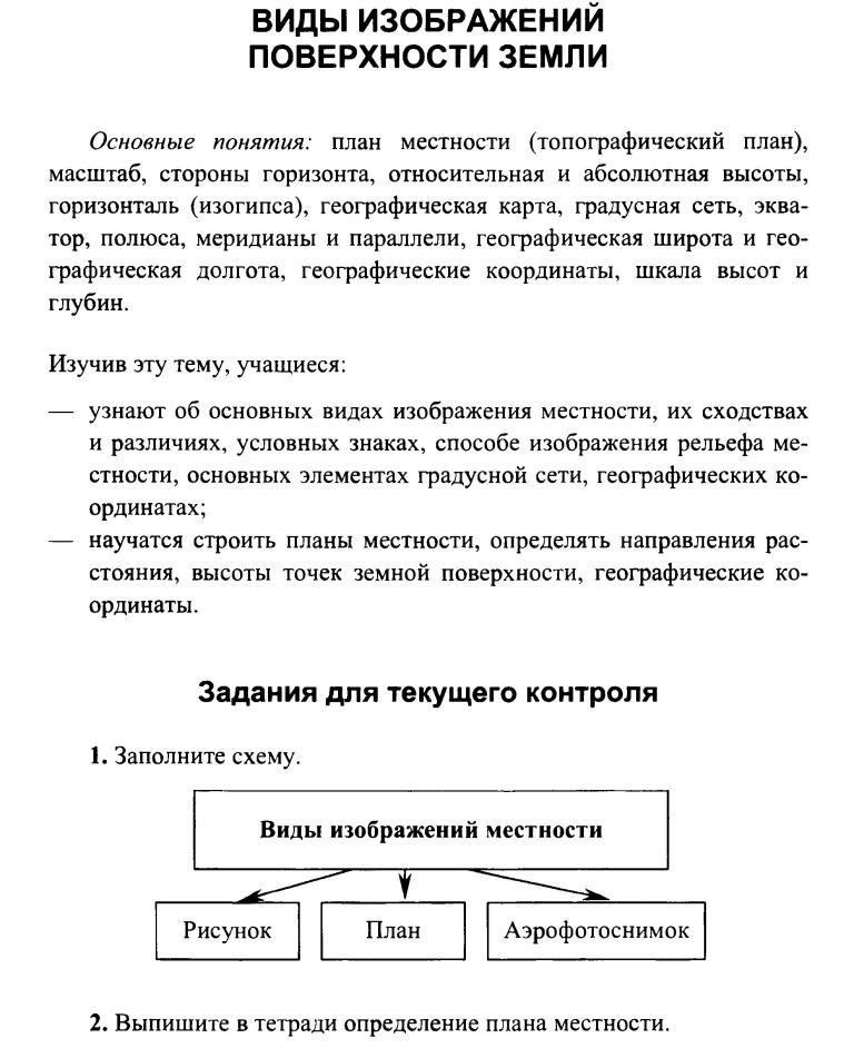 Мониторинг по географии 6 класс